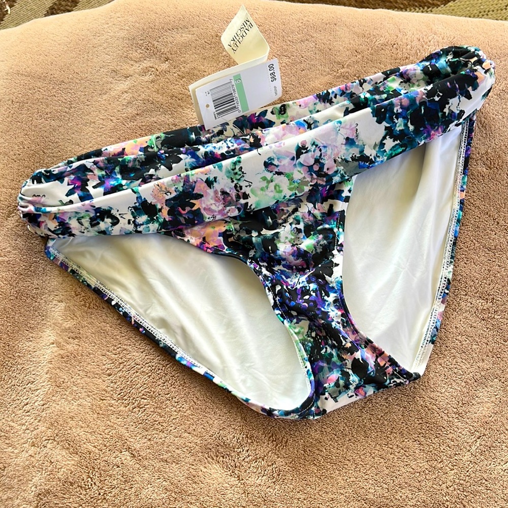 Badgley Mischka floral bathing suit bottoms